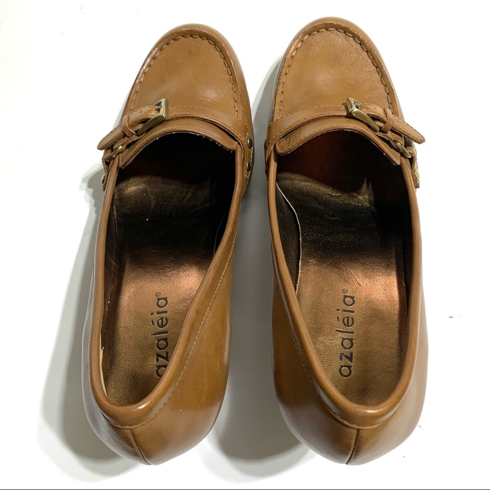 Azaleia camel brown leather shoes NWOT (size 6) - Picture 4 of 13